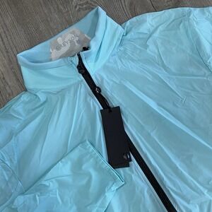 Greyson Trailwolf Jacket Large Skystone Blue Golf Full Zip Windbreaker NWT $188
